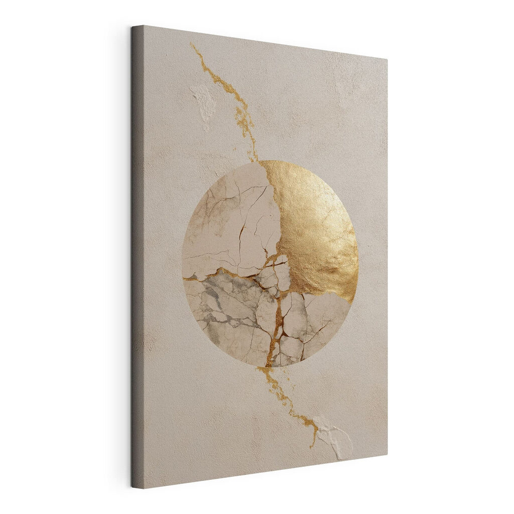 Scheuren zorgen voor een kunstzinnig patroon in het oppervlak, gespannen canvas met doorlopende rand