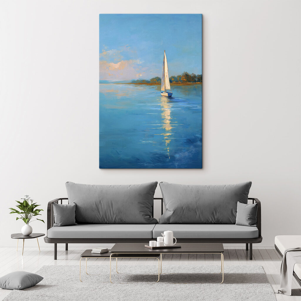 Zeilboot op een wateroppervlak — interieur 1