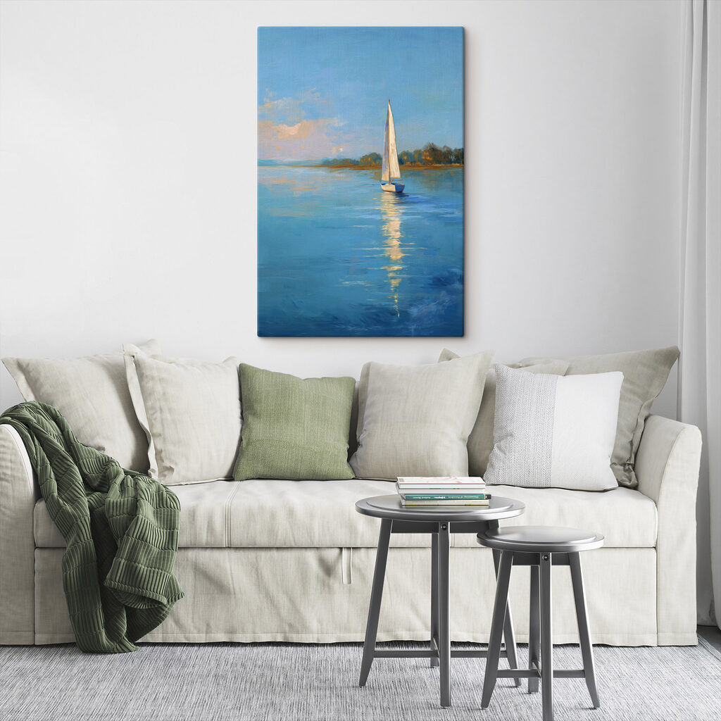 Zeilboot op een wateroppervlak — interieur 2