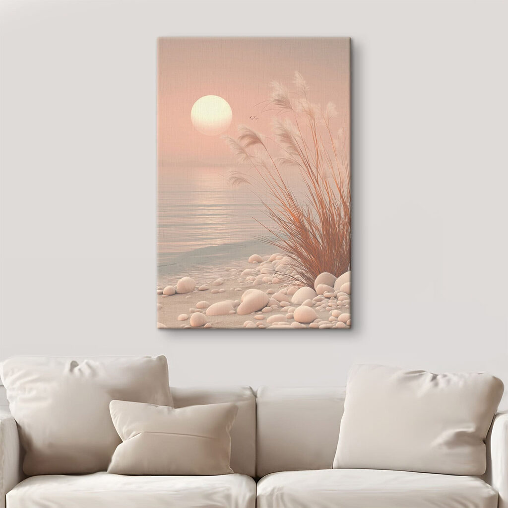 Zon boven een kiezelstrand — interieur 3