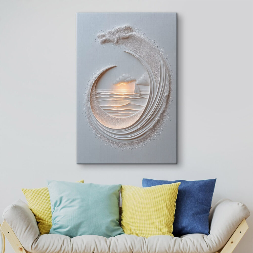 Zeezicht in reliëfrondingen — interieur 2
