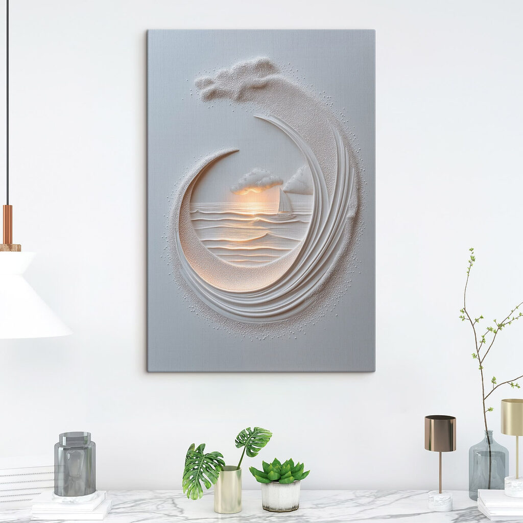 Zeezicht in reliëfrondingen — interieur 3