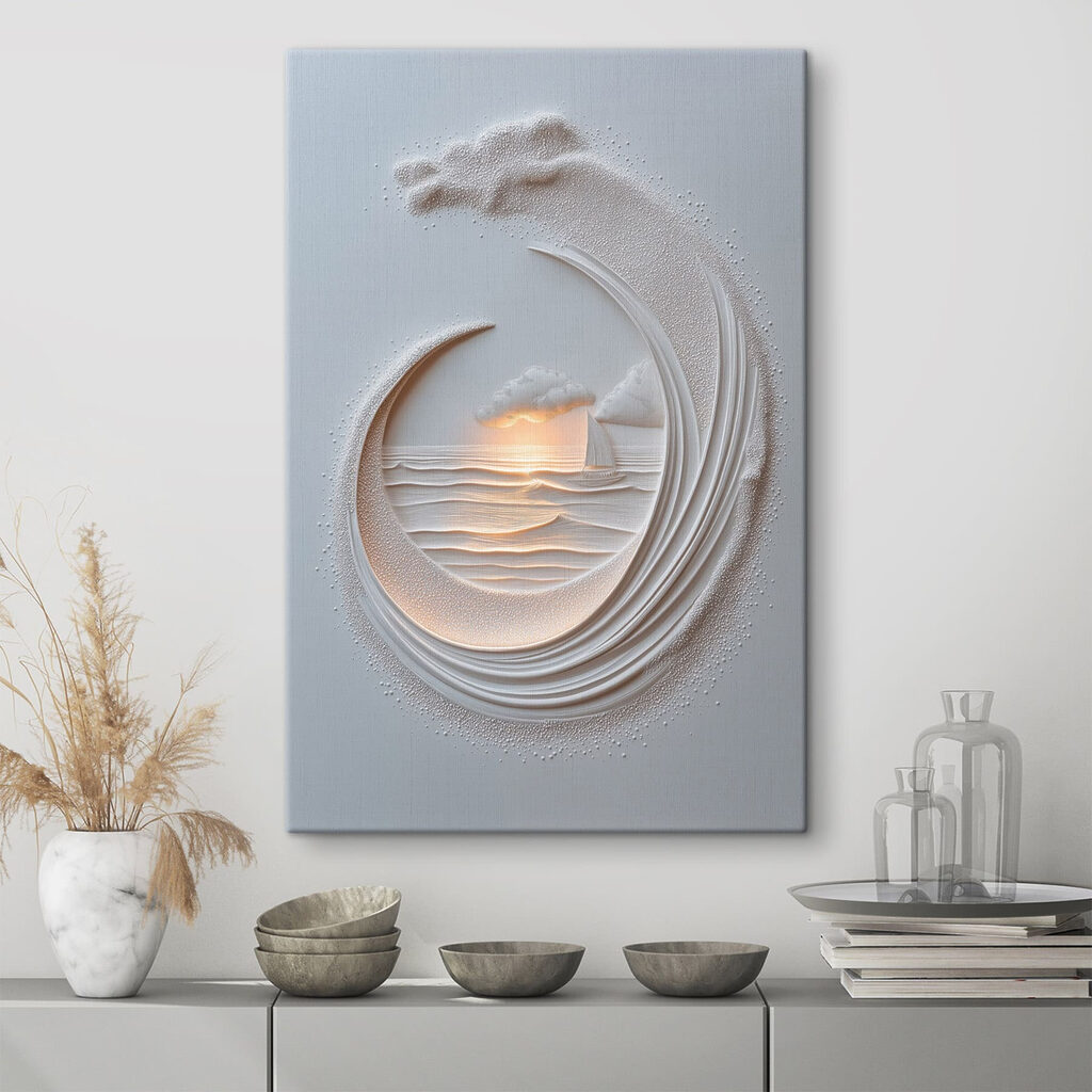Uit een boot en een schip geknipt wit papier in een interieur