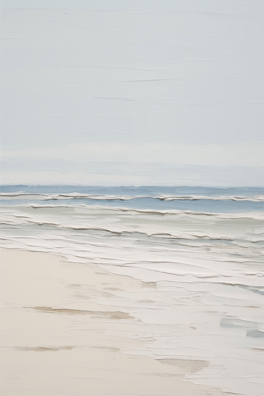 Bleke branding langs zand — volledig ontwerp