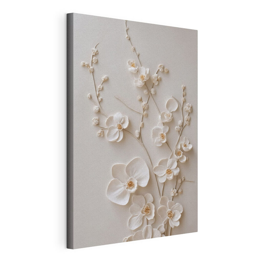 Witte orchideeën langs stengels — productweergave