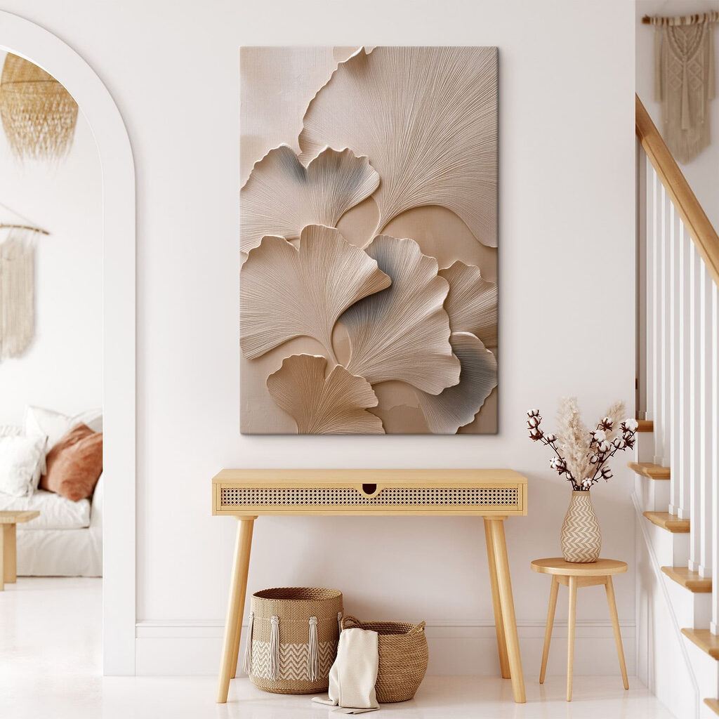 Geribbelde ginkgo langs wittinten — interieur 3