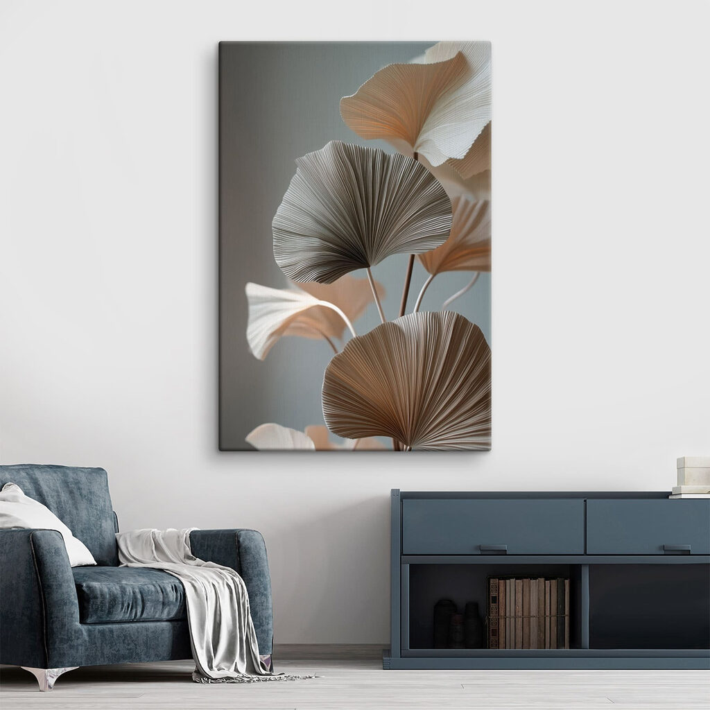 Witte ginkgo tegen stormgrijs — interieur 2