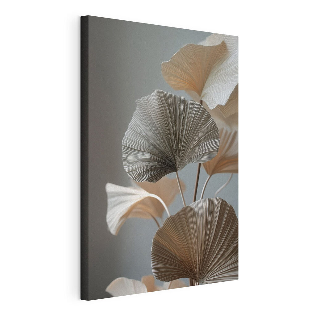 Witte ginkgo tegen stormgrijs — productweergave
