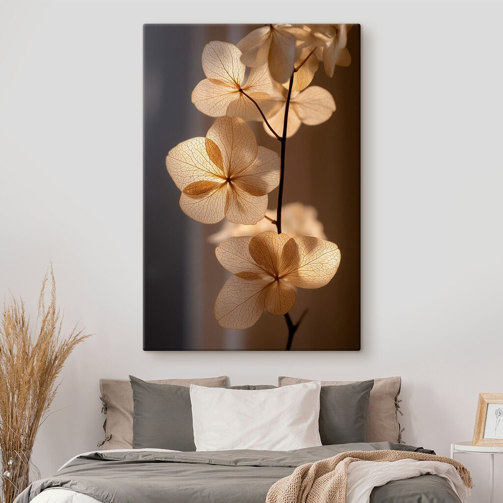 Lichte bloesem in avondschaduw — interieur 2