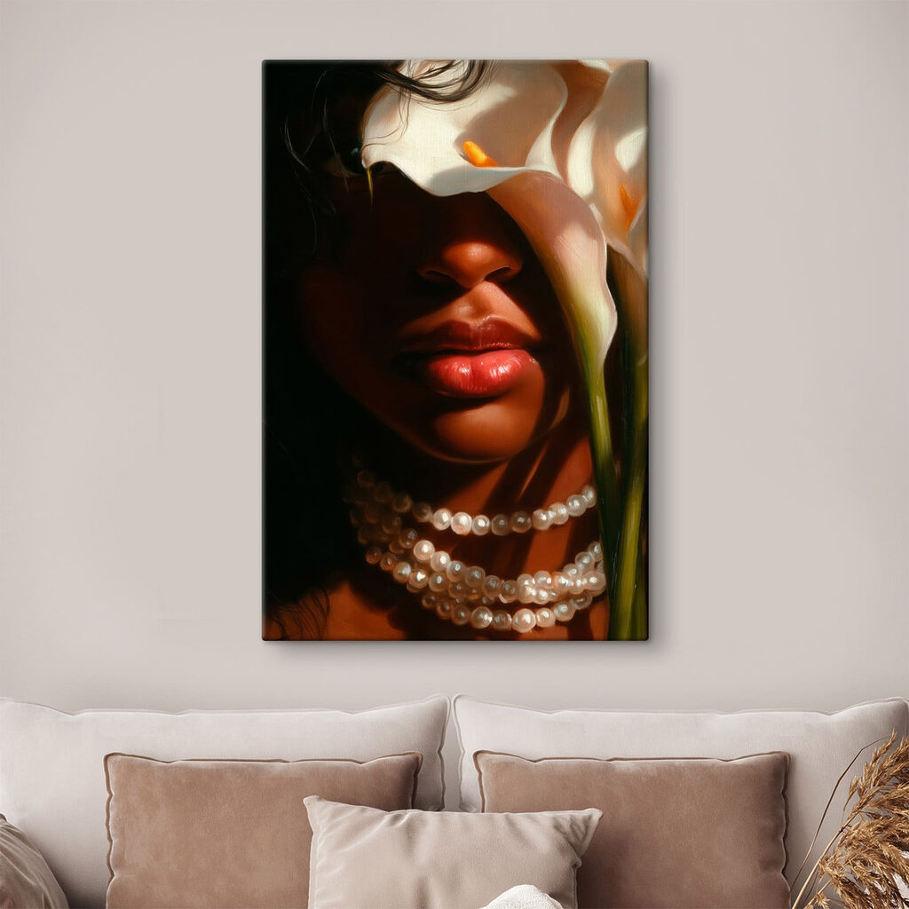 Vrouw achter witte kelk — interieur 2