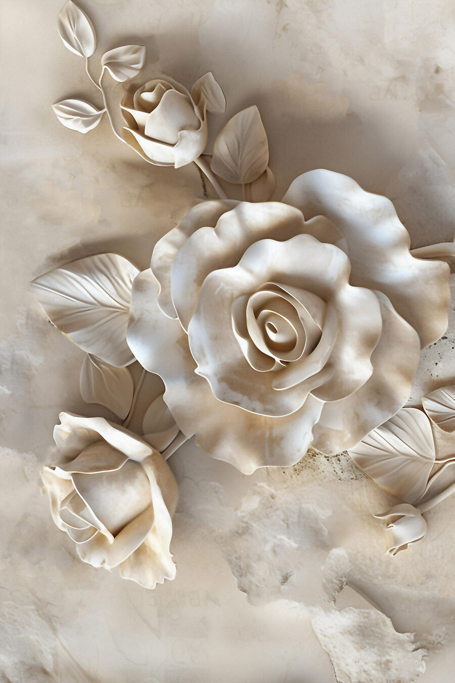 Elegante rozen in zachte tinten — volledig ontwerp