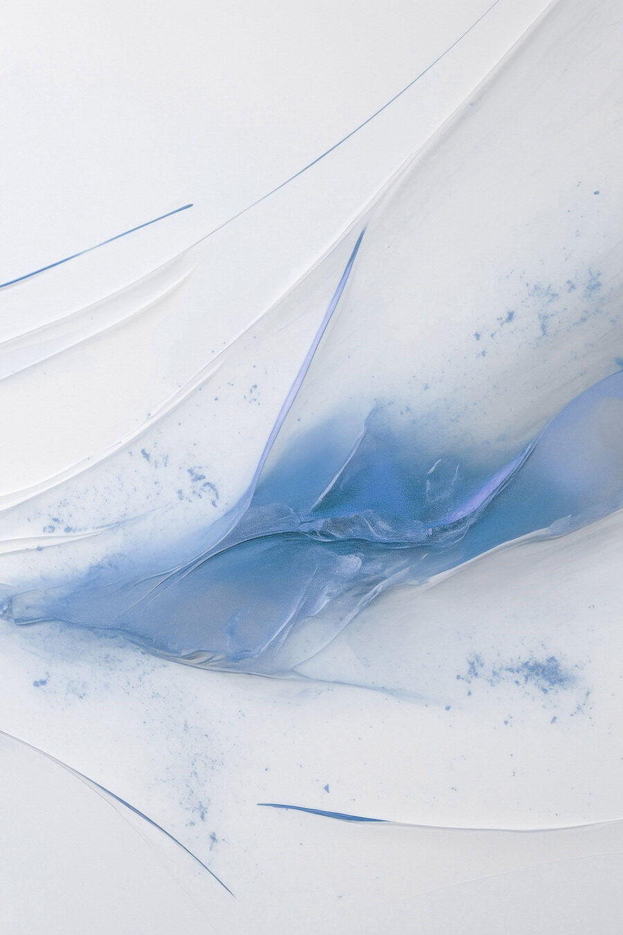 Blauwe en witte verf — volledig ontwerp