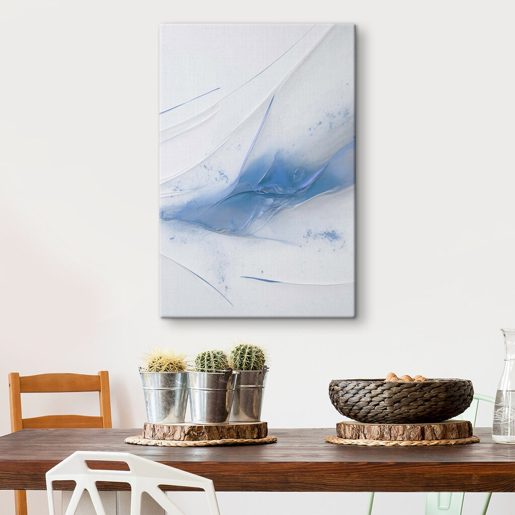 Blauwe en witte verf — interieur 1