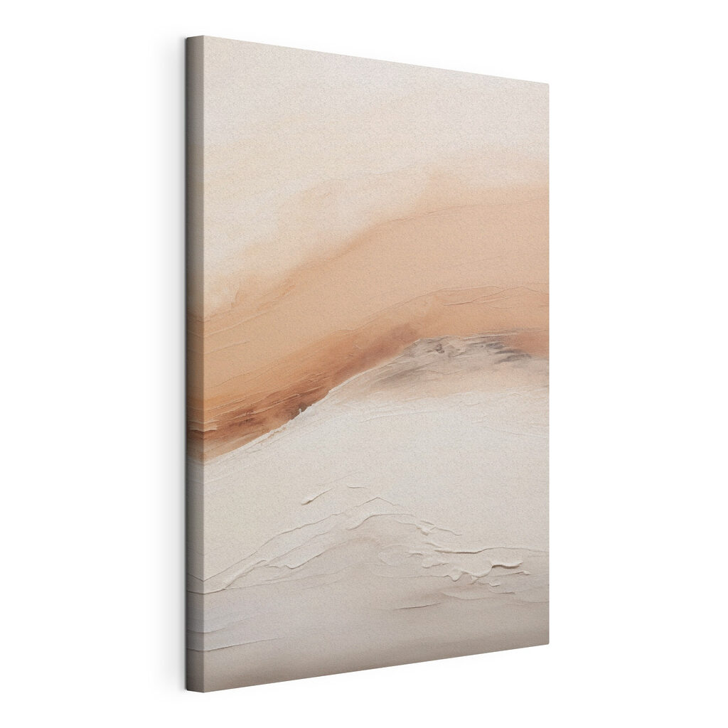 Rustig en rustgevend abstract landschap, gespannen canvas met doorlopende rand