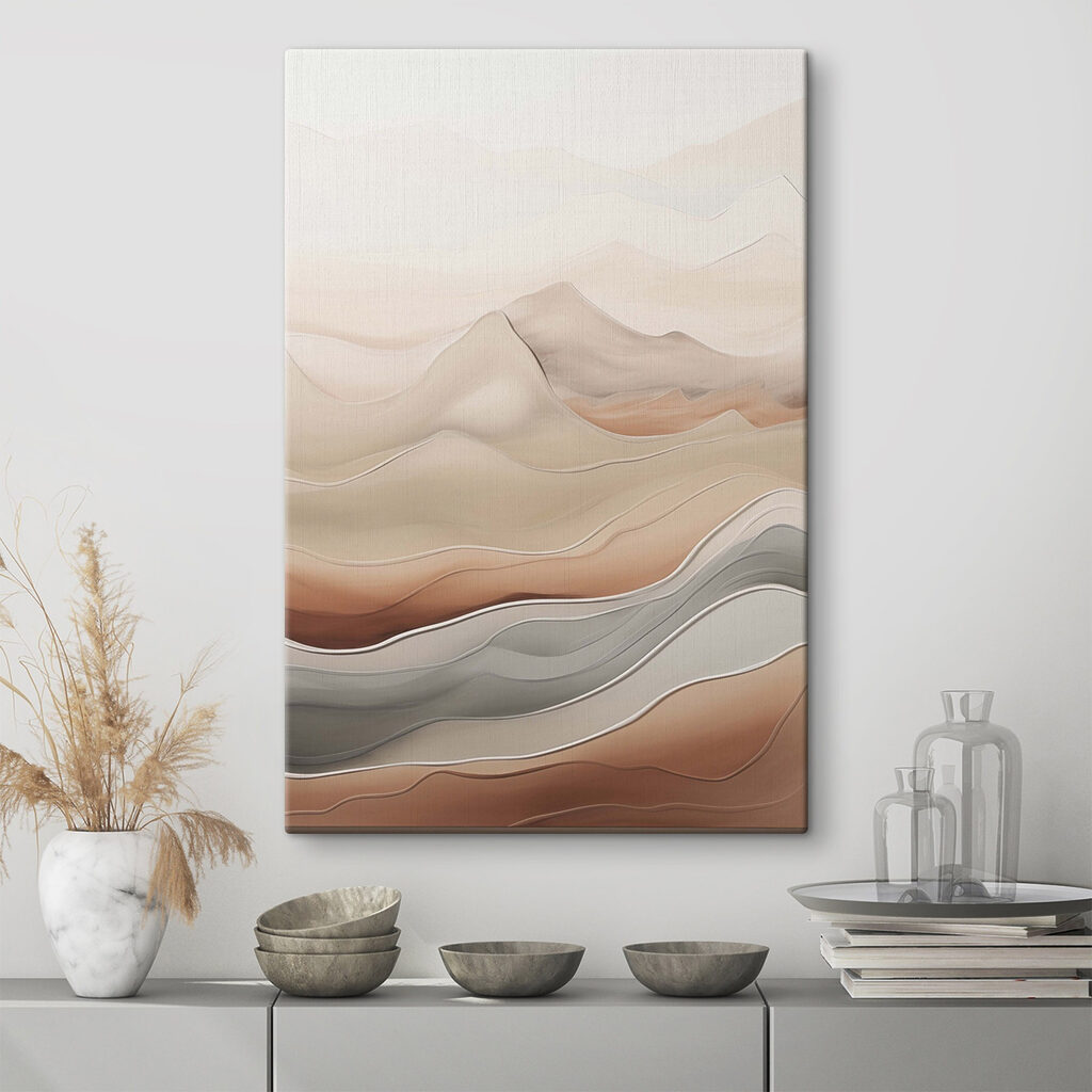 Rustgevende golven in zachte aardetinten — interieur 2