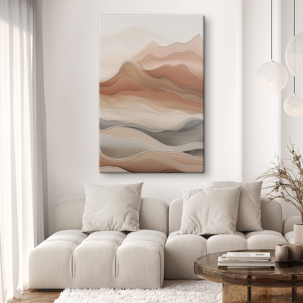 Rustige golven in aardetinten — interieur 2