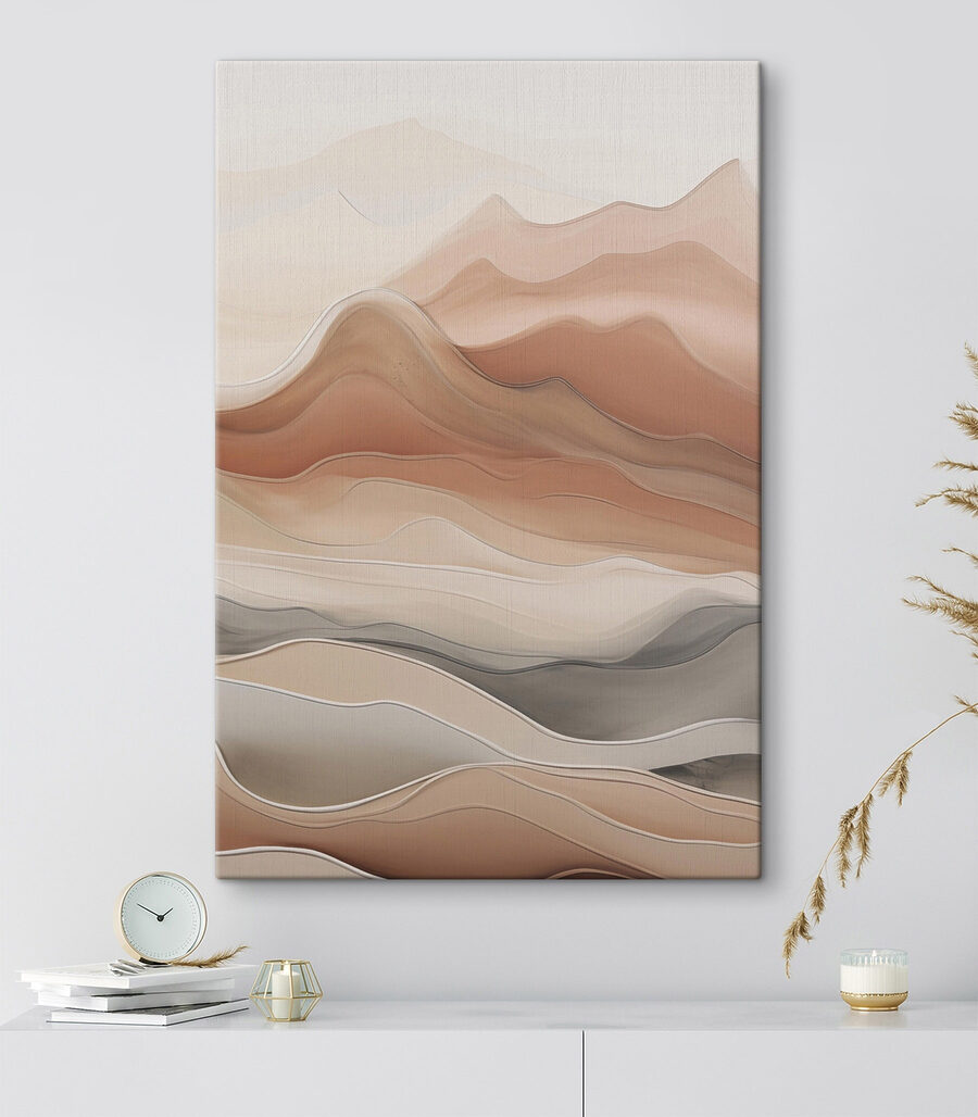 Rustige golven in aardetinten — interieur 1
