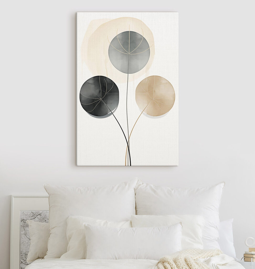 Elegante abstracte cirkels in zachte kleuren — interieur 2