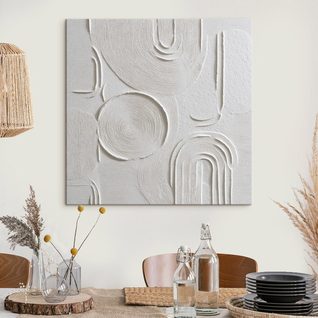 Witte bogen in ribbelreliëf — interieur 1
