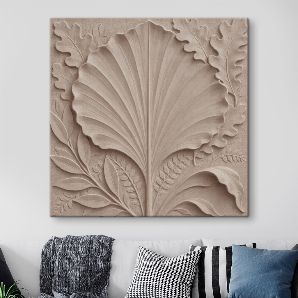 Reliëfblad tussen varentakken — interieur 2