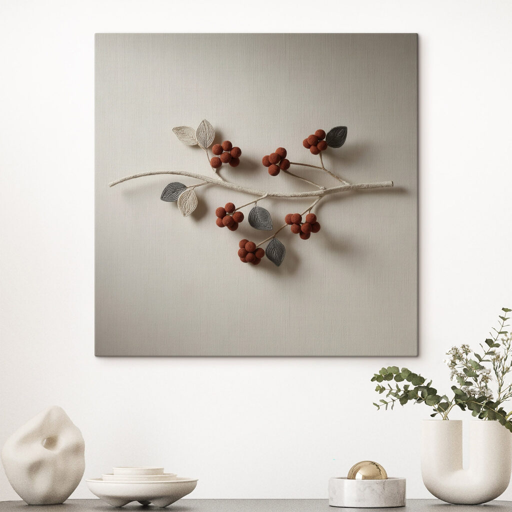 Rode besjes langs twijgen — interieur 3