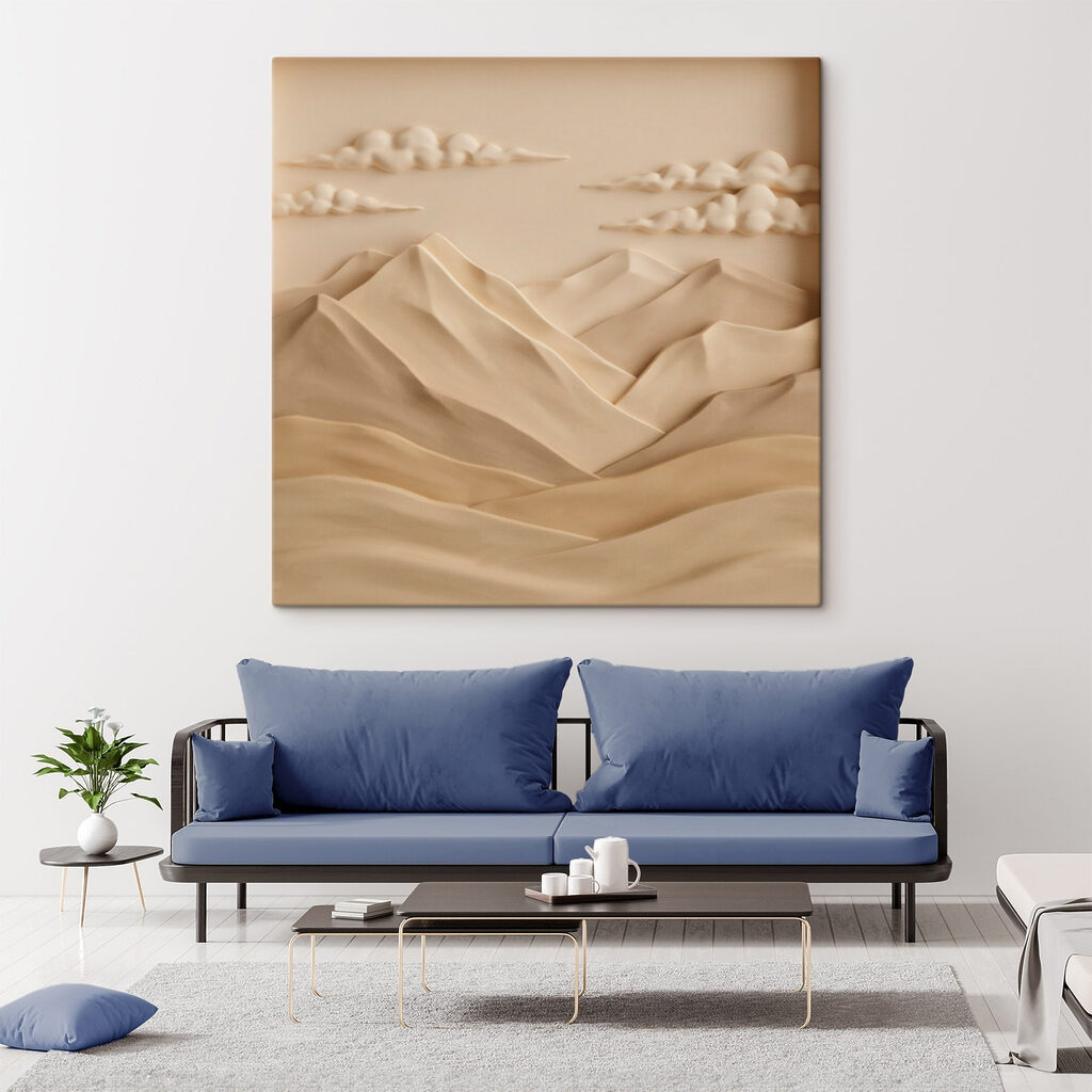 Bergpieken in zacht reliëf — interieur 2