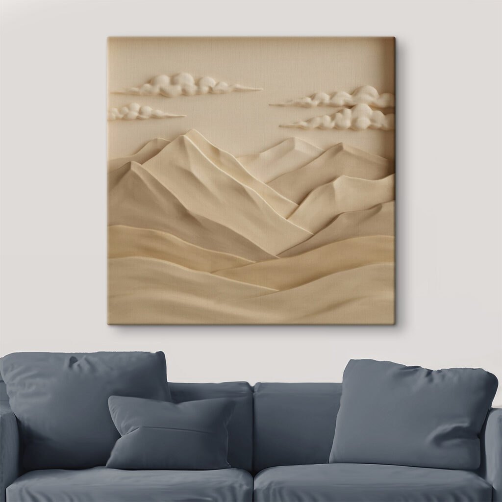 Bergpieken in zacht reliëf — interieur 3