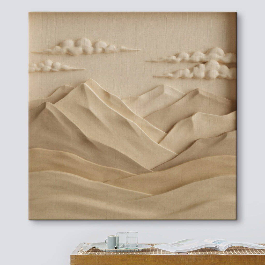 Bergpieken in zacht reliëf — interieur 1