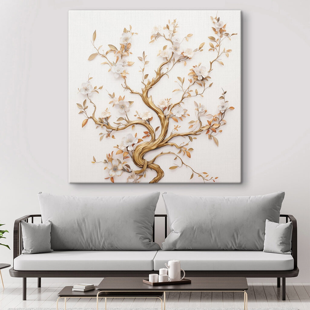 Bloesemboom met gouden stam — interieur 1