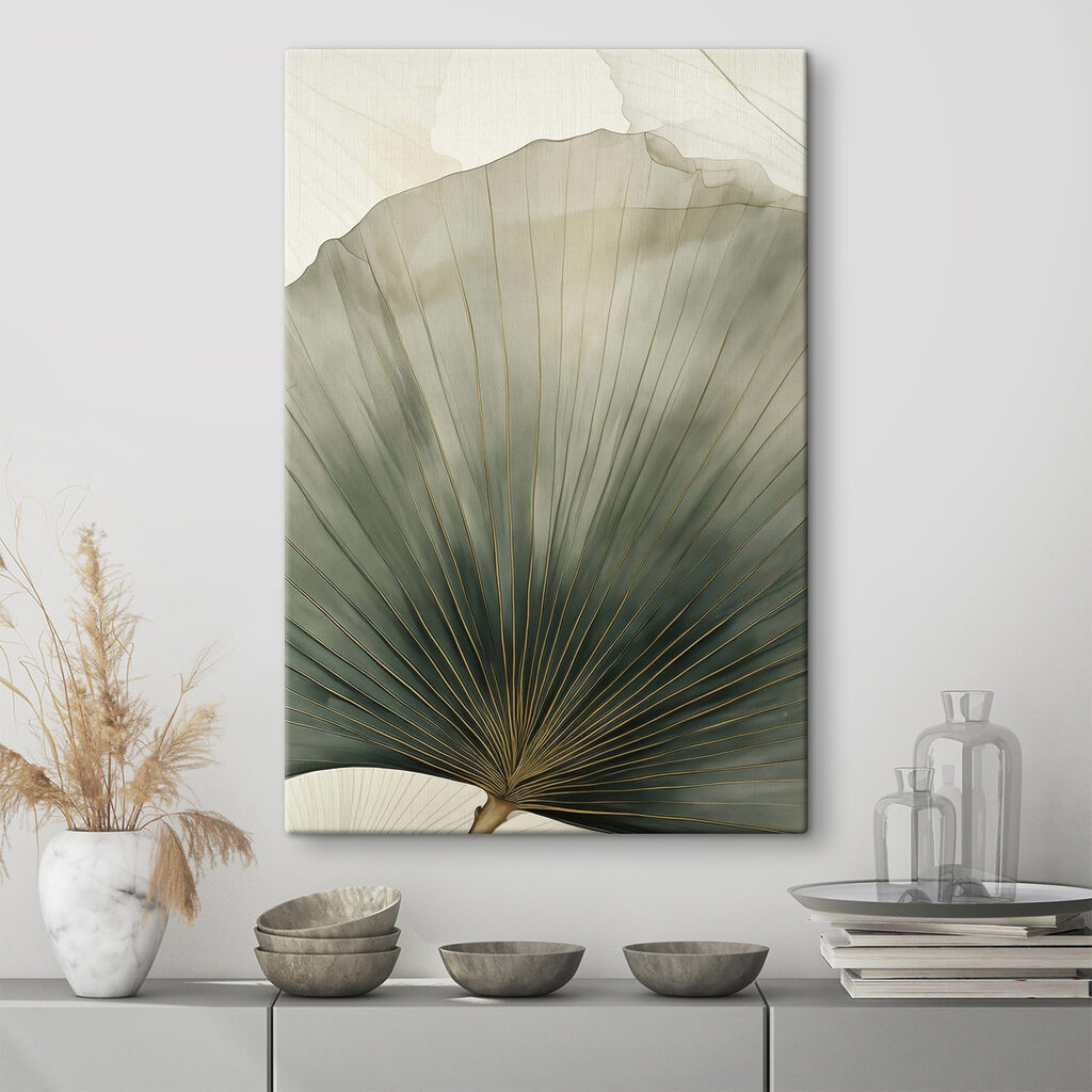 Verfijnde bladmotieven in zachte tinten — interieur 1