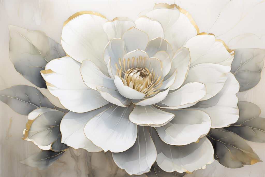 Een adembenemend bloemenmeesterwerk in volle bloei — volledig ontwerp