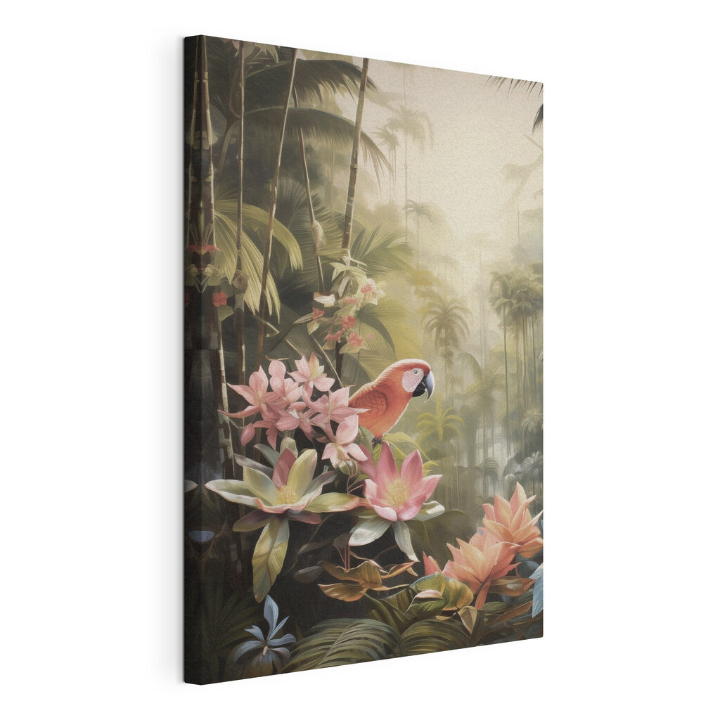 Vogel die op bloemen zit — productweergave
