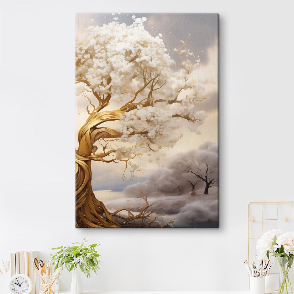Boom met witte bloemen — interieur 2