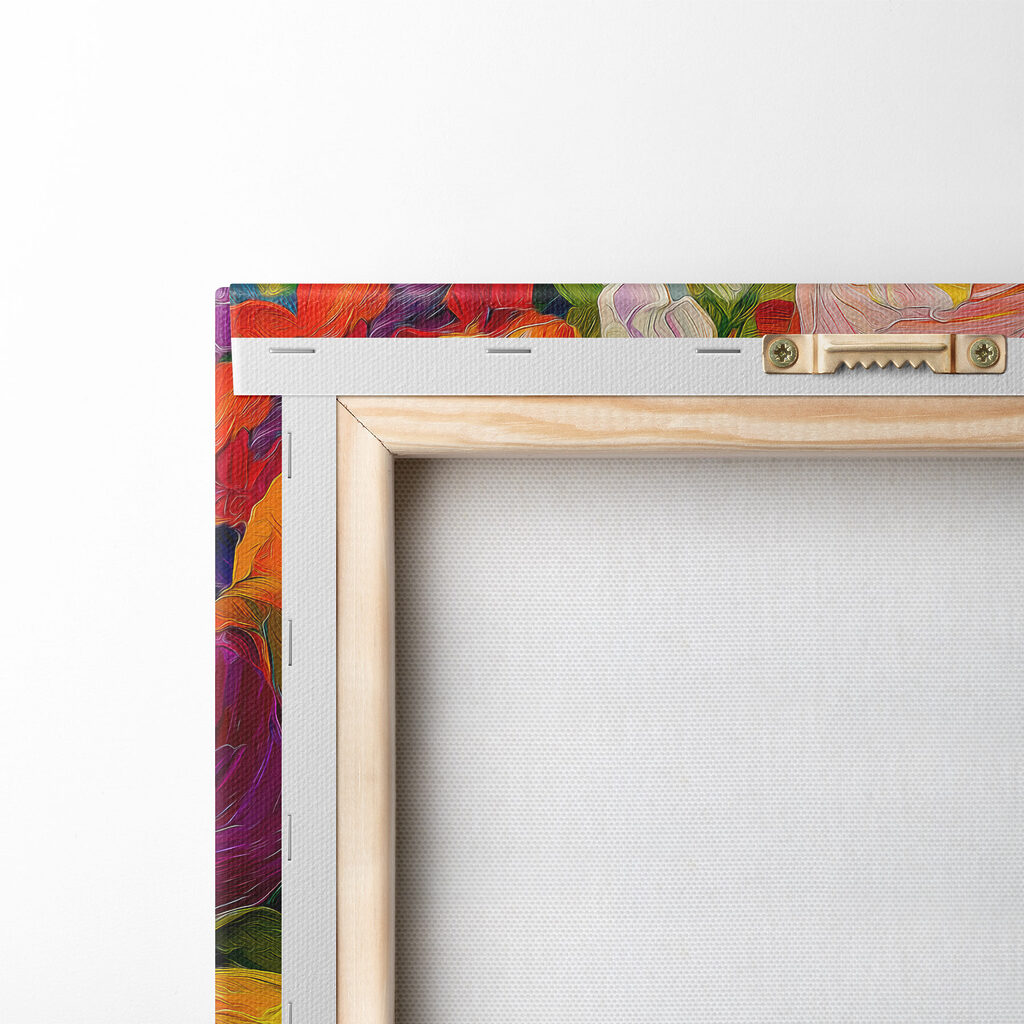 Een levendig boeket dat barst van de kleuren — achterkant