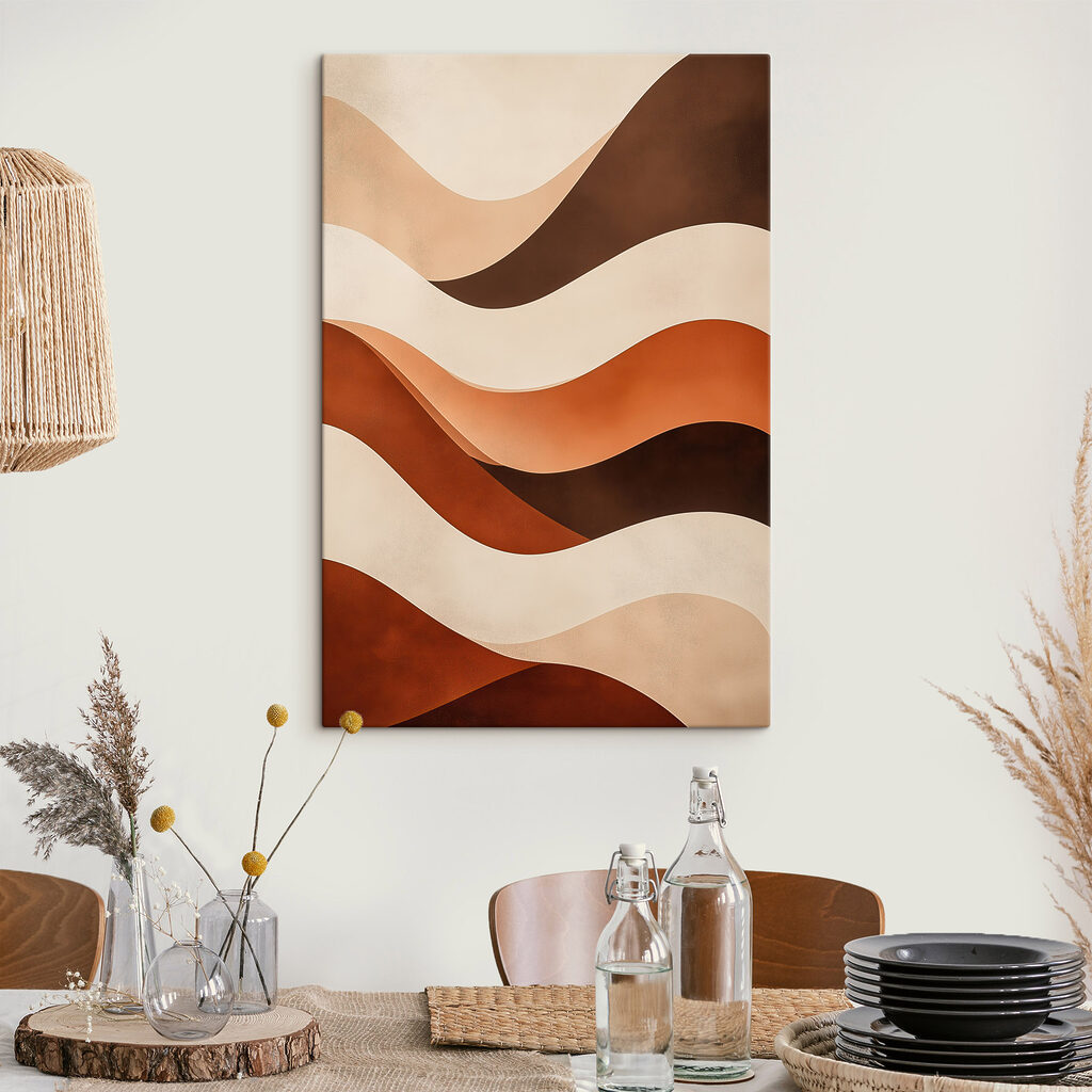 Vloeiende lijnen in warme tinten — interieur 2