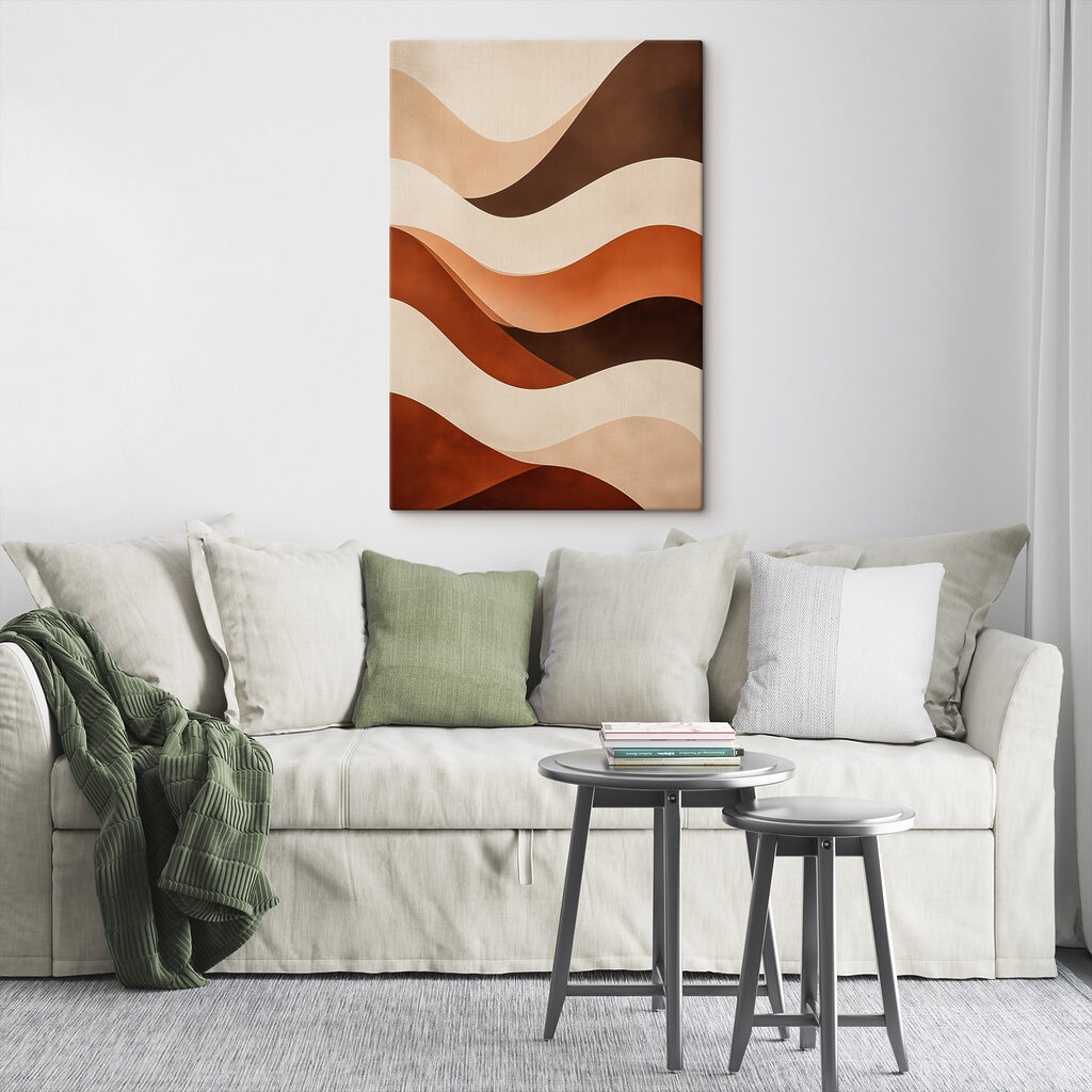 Vloeiende lijnen in warme tinten — interieur 1