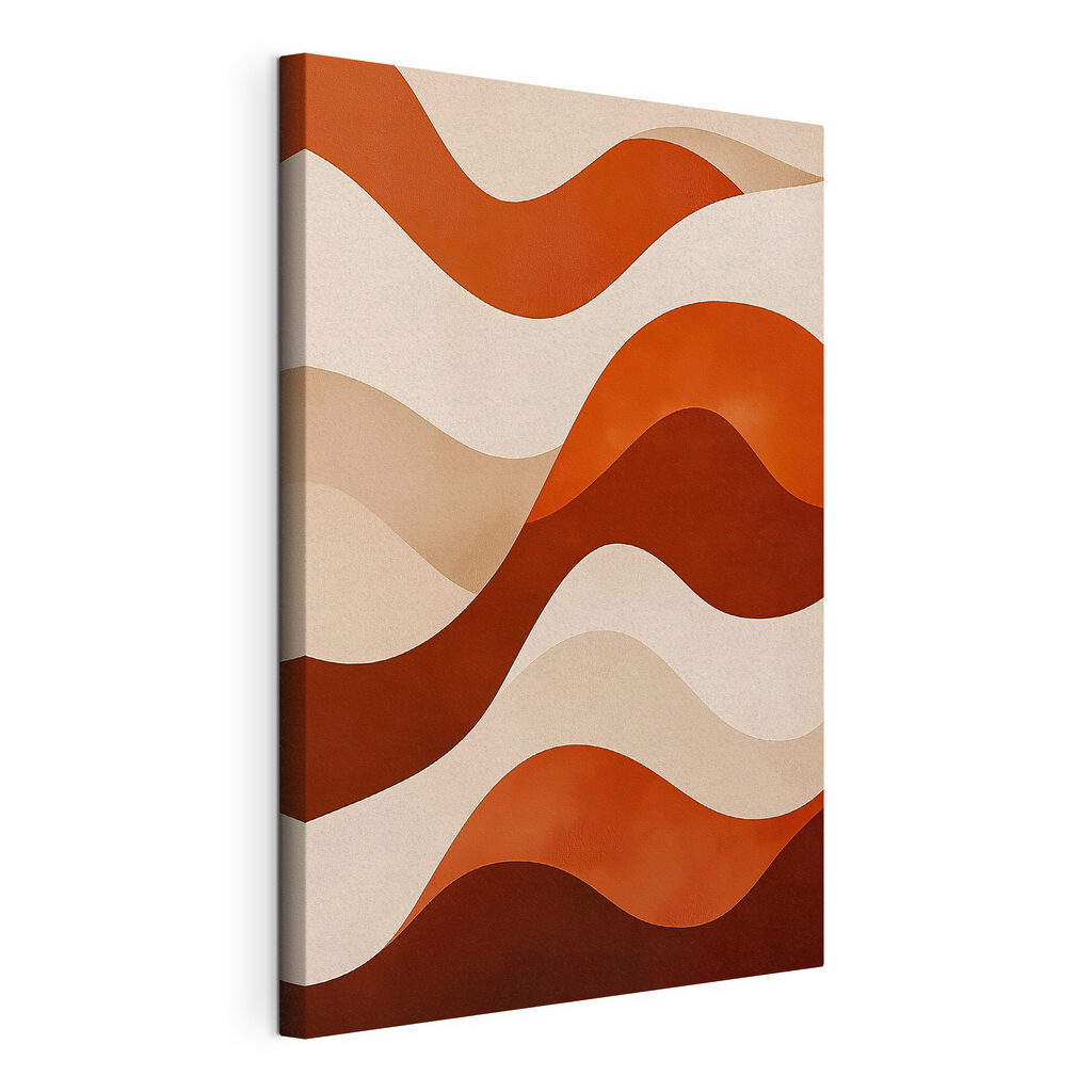 Terracotta banen tussen roomwit — productweergave