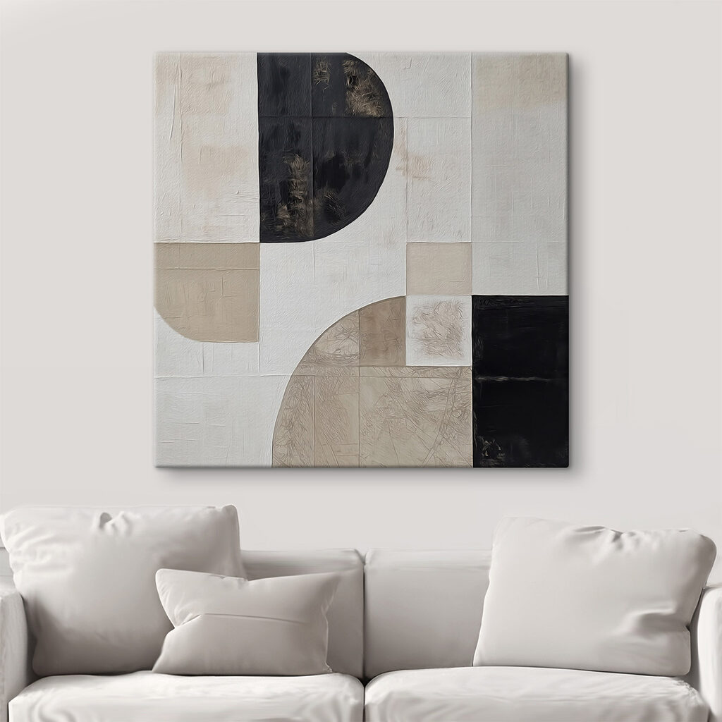 Zwart-wit geometrisch patroon — interieur 2