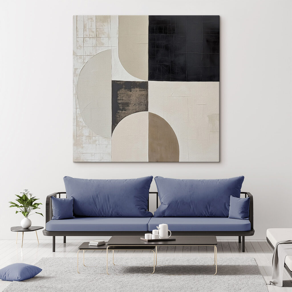 Zwarte en witte vierkanten — interieur 2