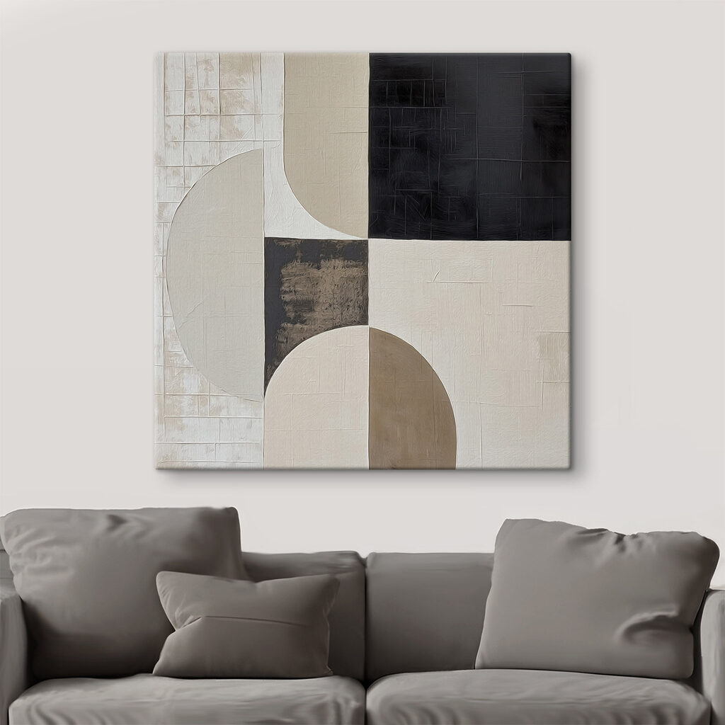Zwarte en witte vierkanten — interieur 1