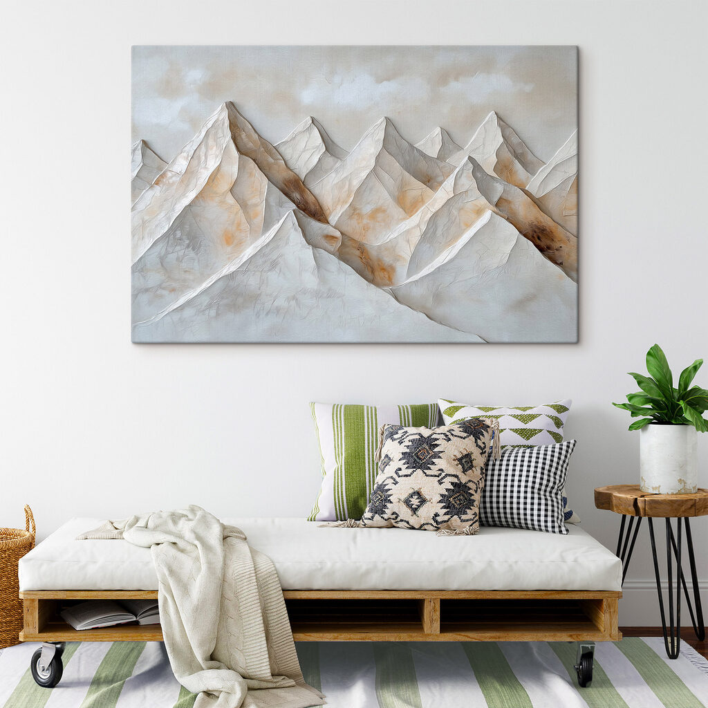 Witte bergpieken in reliëf — interieur 2