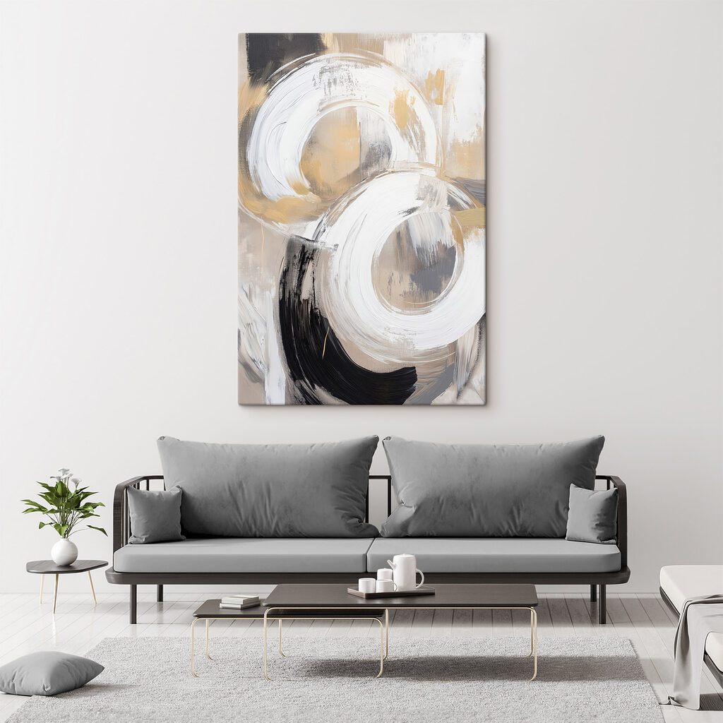 Cirkels en stippen schilderen — interieur 1