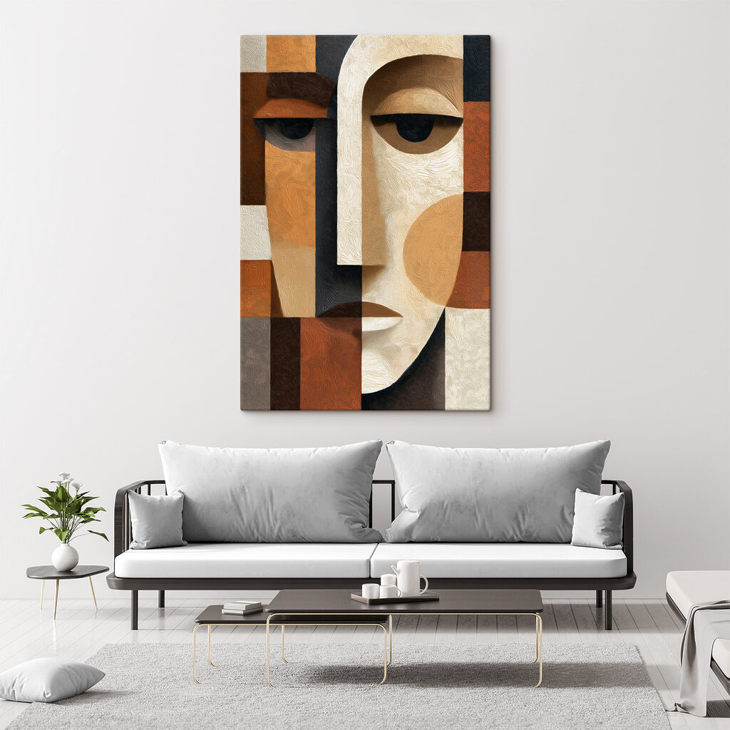 Gezicht gemaakt van een stuk stof — interieur 1