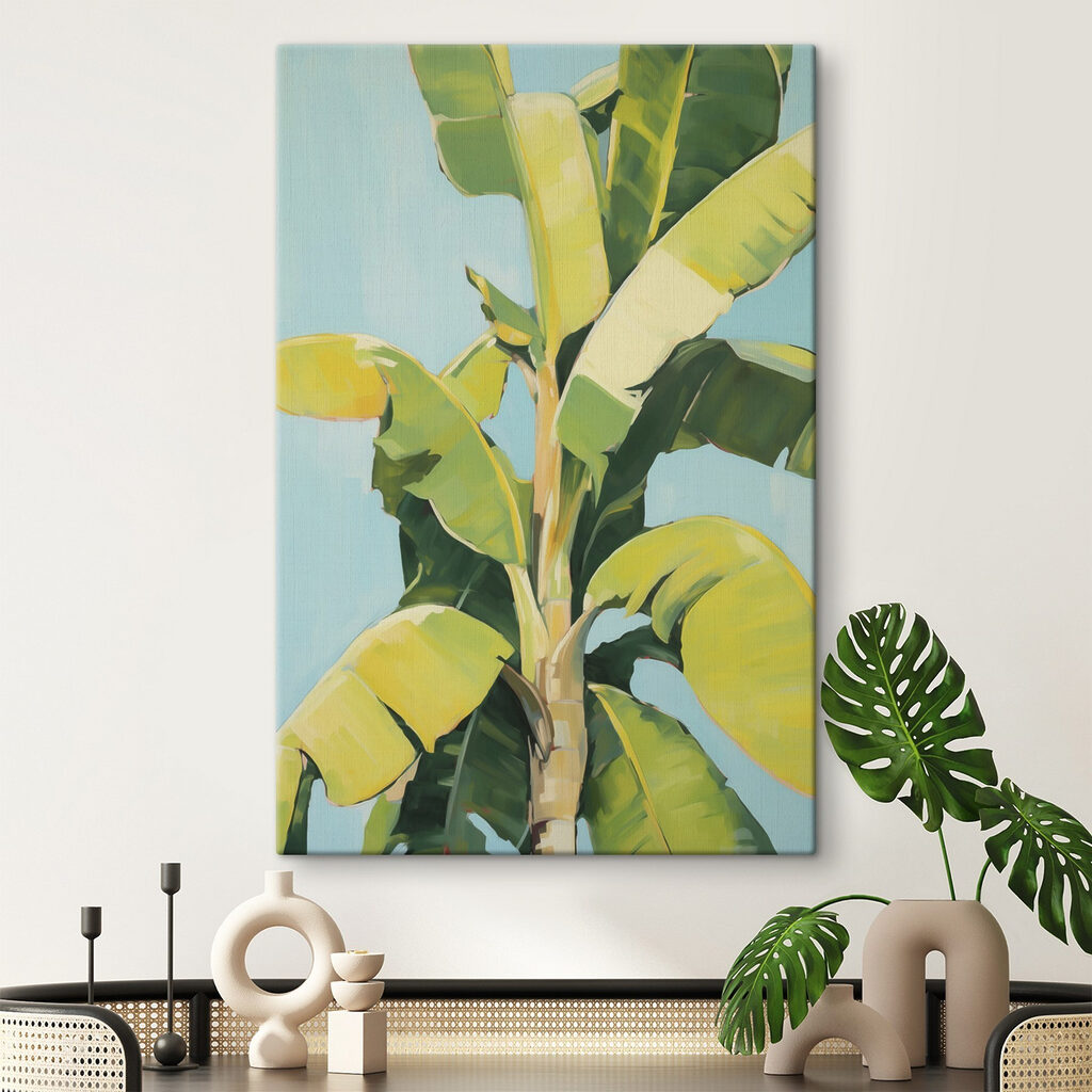 Groene bladen tussen geel — interieur 1