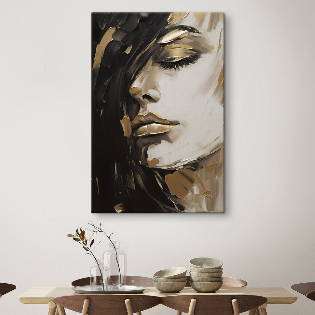 Gouden verf rond oogleden — interieur 2