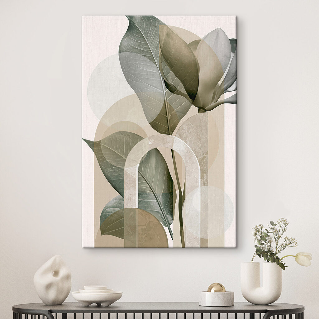 Bladvormen tussen bleke rondingen — interieur 3