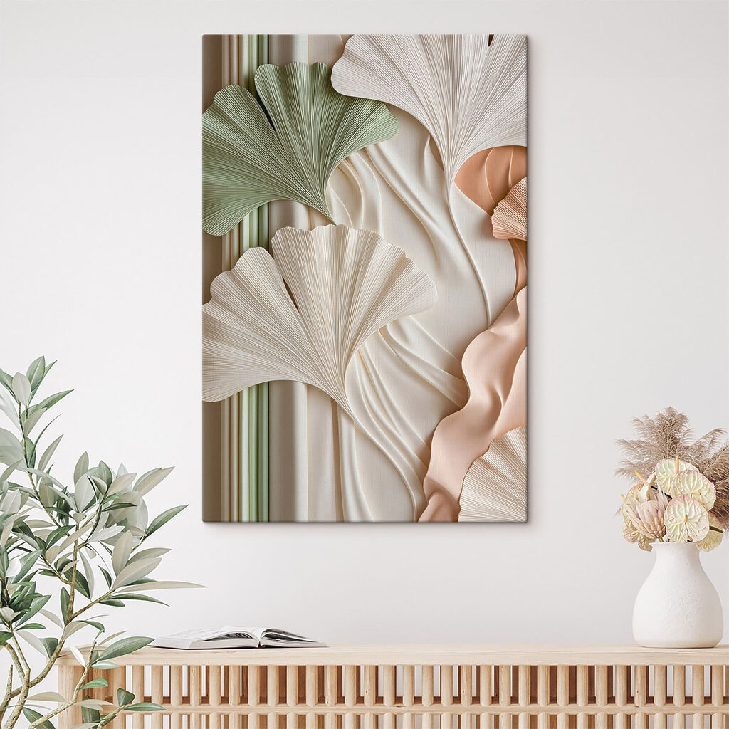 Ginkgo in zachte pastellagen — interieur 2