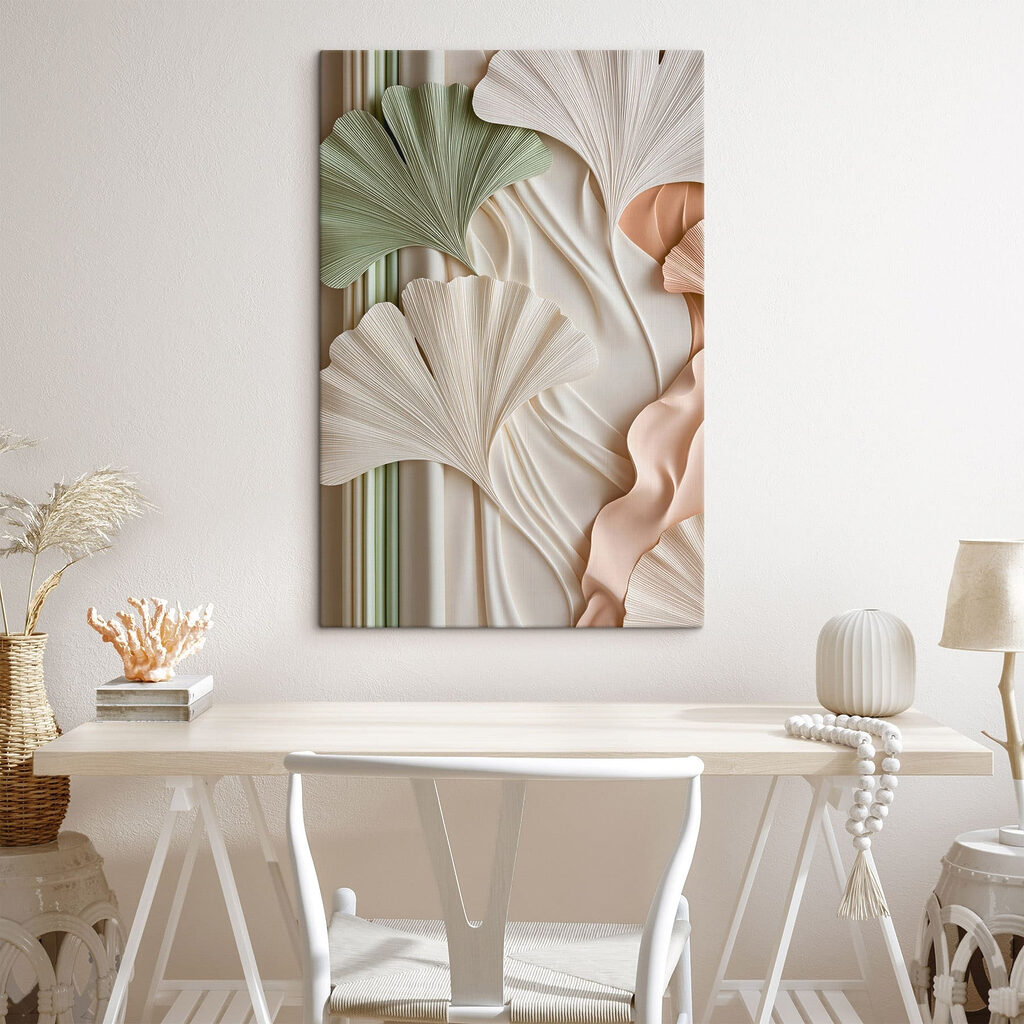 Ginkgo in zachte pastellagen — interieur 3