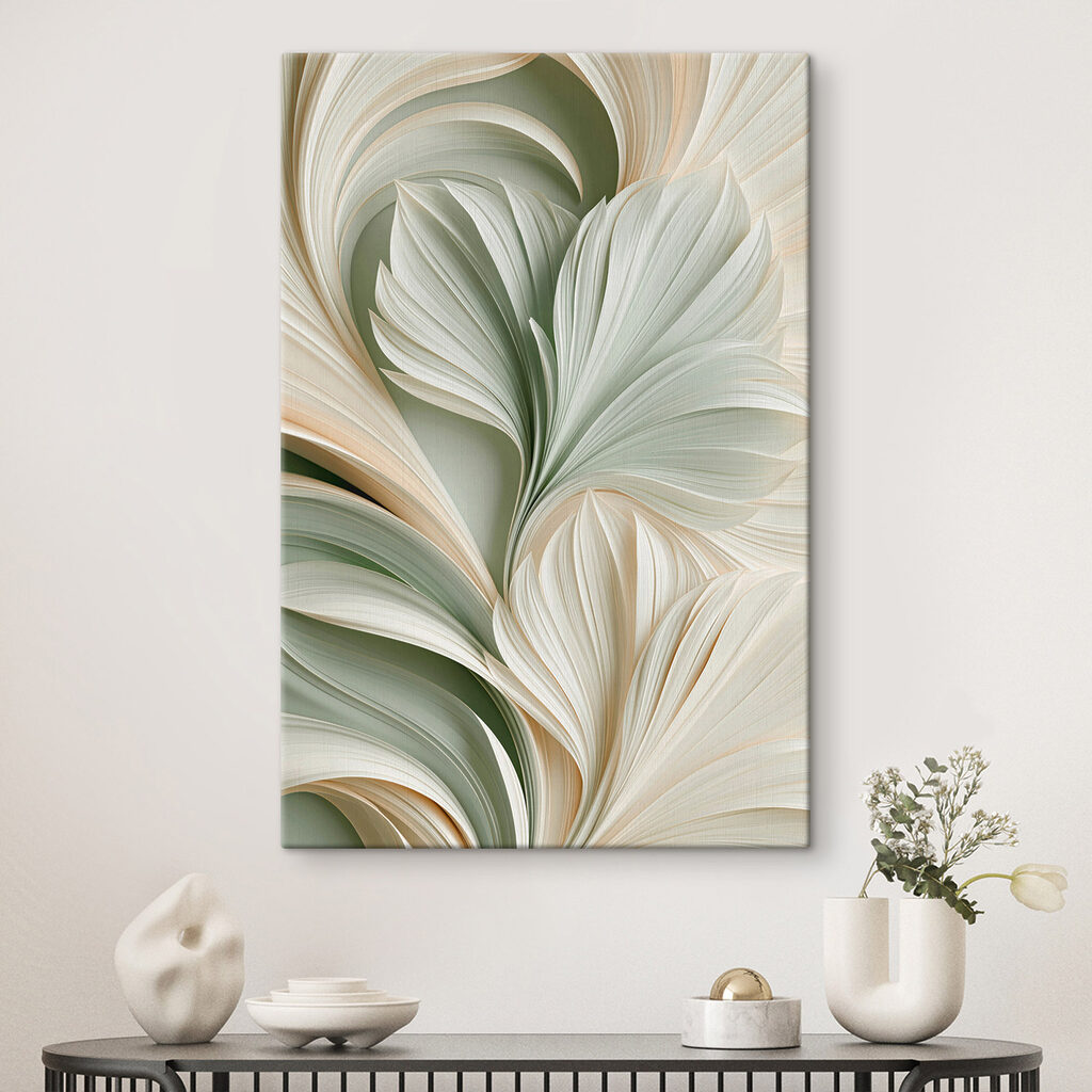 Elegante krullen in zachte tinten in een interieur