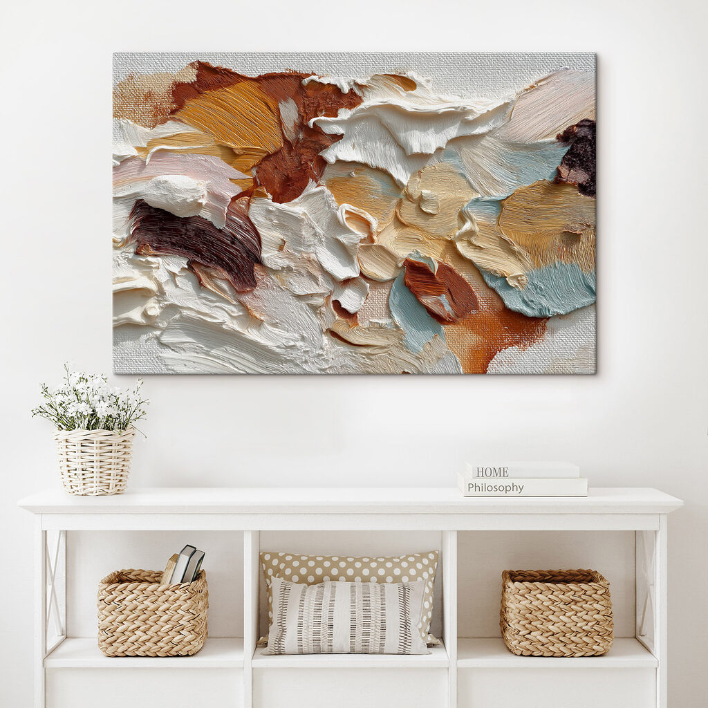 Dikke verfvlakken in aardetinten — interieur 1